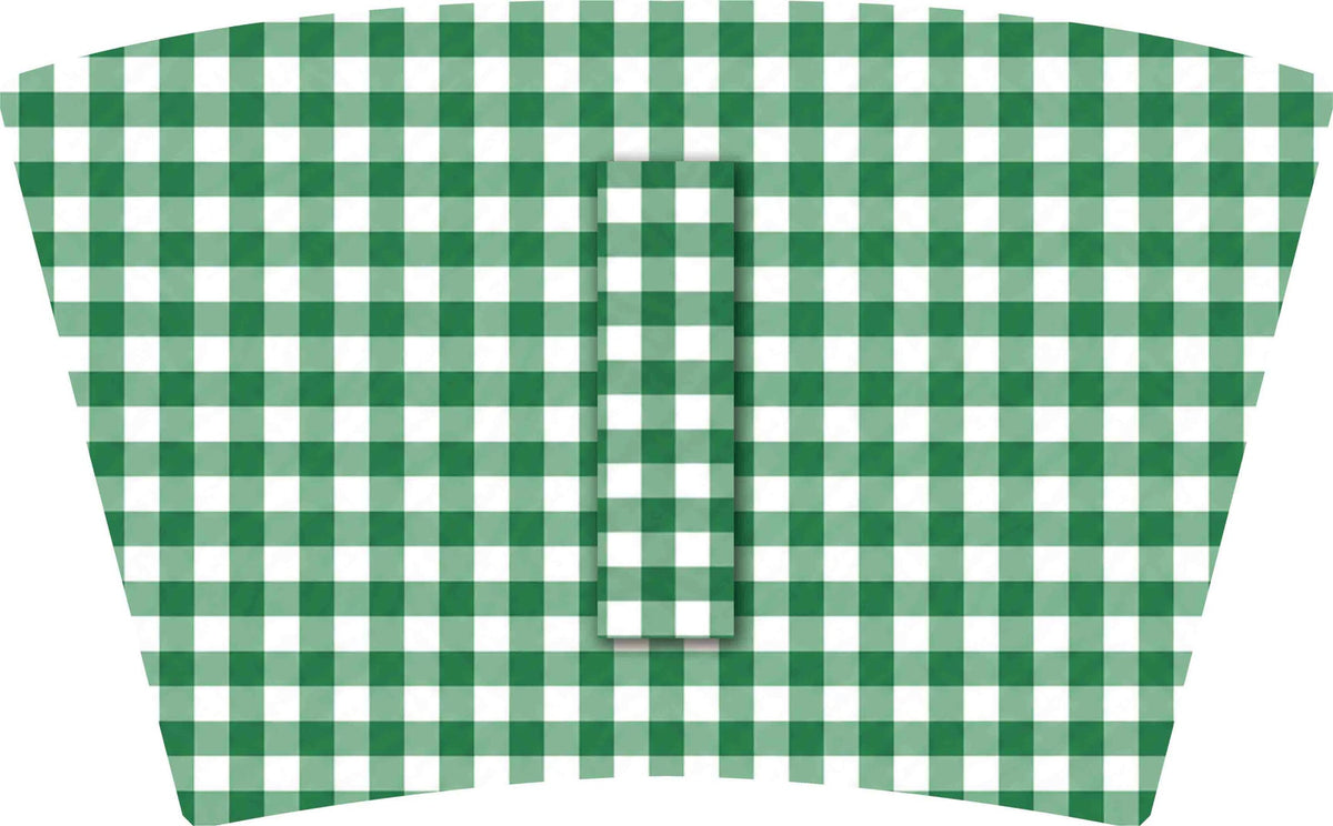 (LATE NOVEMBER PRE-ORDER)SMALL GREEN GINGHAM wth handle GREEN Bow (TALL ONLY)