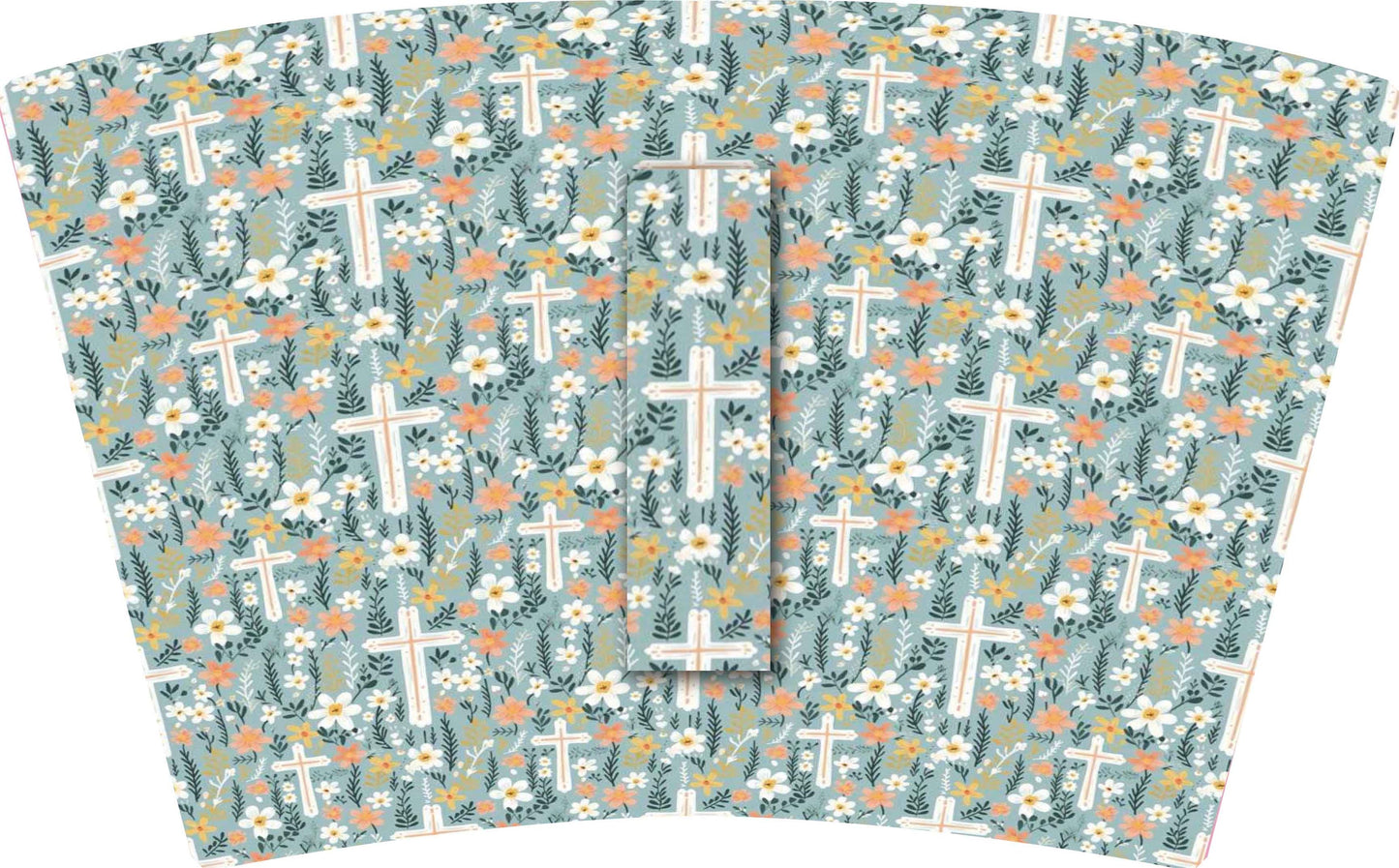 (MID JUNE PRE-ORDER) TEAL CROSSES & FLOWERS (TALL ONLY)