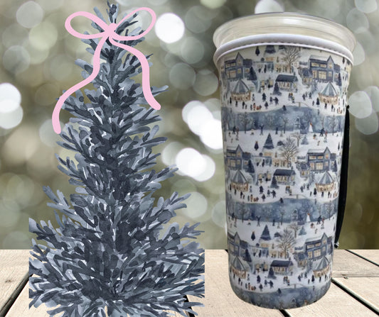 BLUE CHRISTMAS VILLAGE (TALL)