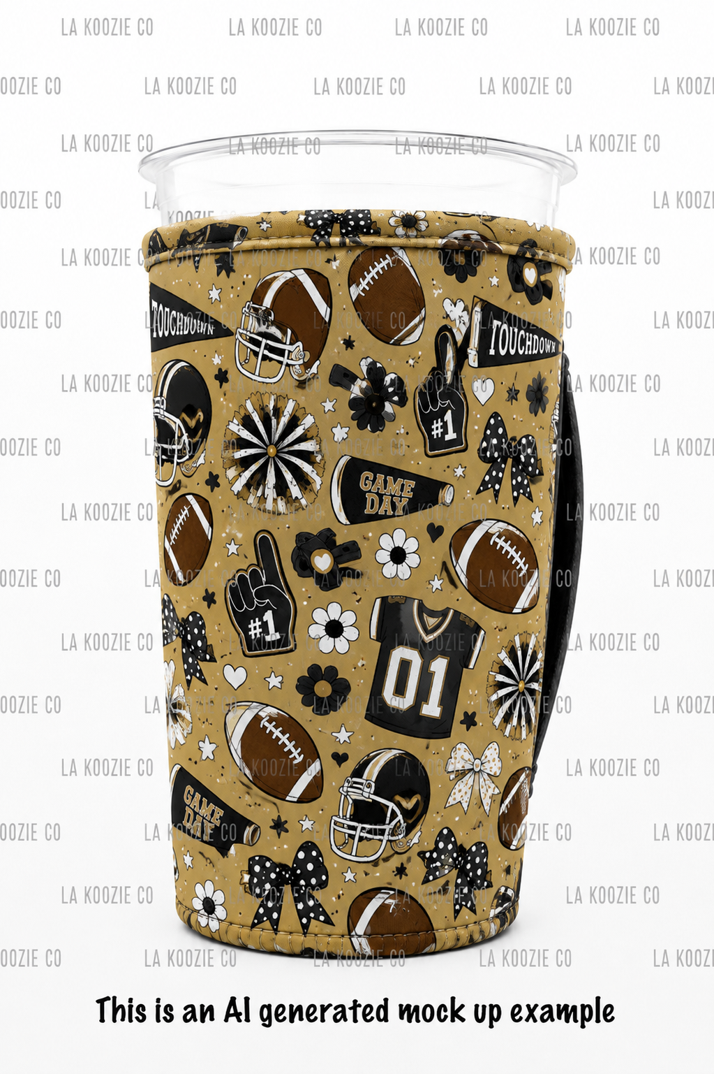 (EARLY SEPTEMBER PRE-ORDER) GOLD & BLACK FOOTBALL (TALL ONLY)