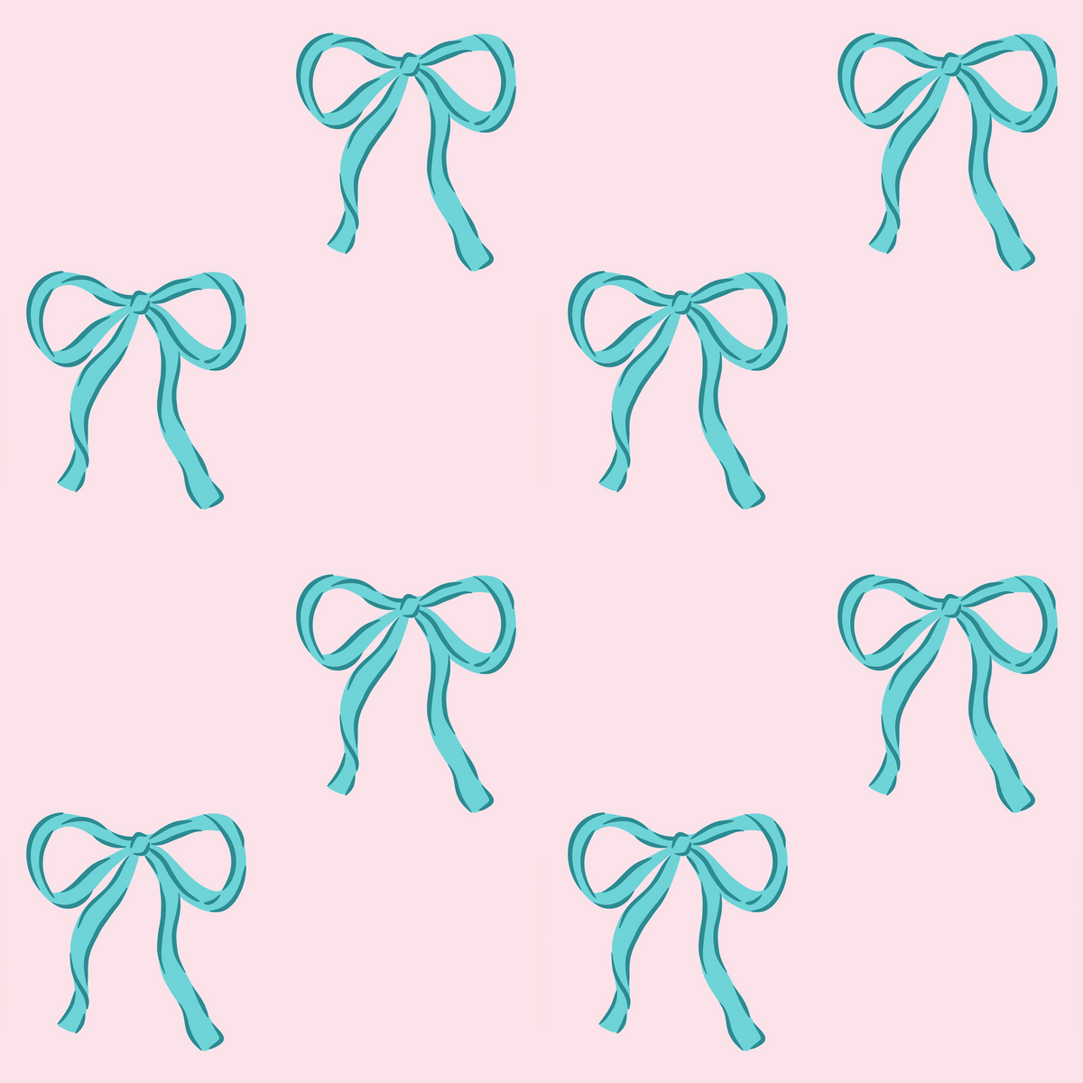 (MID OCTOBER PRE-ORDER) Pink with Teal Bows (TALL ONLY)