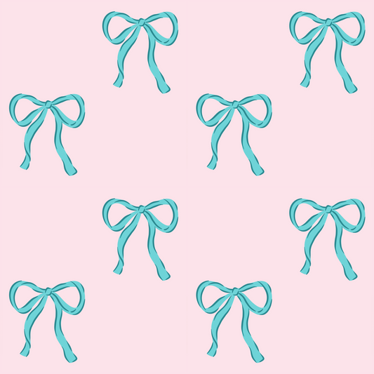 (MID OCTOBER PRE-ORDER) Pink with Teal Bows (TALL ONLY)