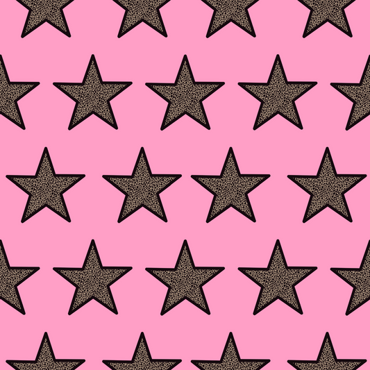 ES-Pink Cheeta Stars (TAPL ONLY)