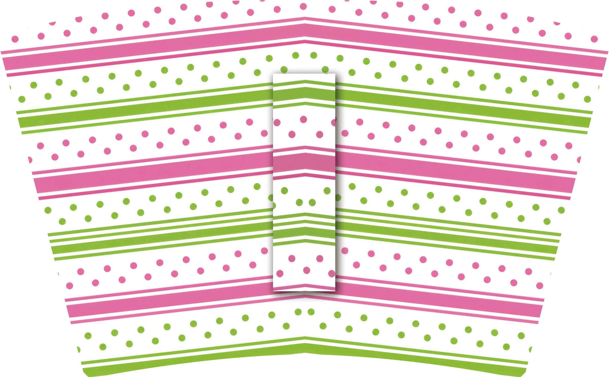 LIME GREEN & PINK STRIPES & DOTS (TALL ONLY)