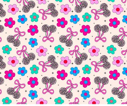 🥤KIDS) LEOPARD CHERRY BOW & FLOWER POWER RETAIL