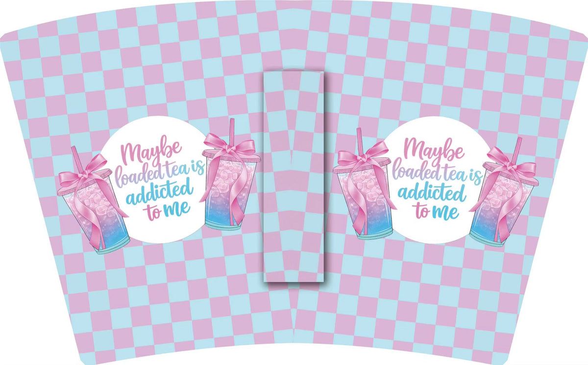 (MID OCTOBER PRE-ORDER) 
Maybe Loaded tea is addicted to me aqua and purple  (TALL ONLY)