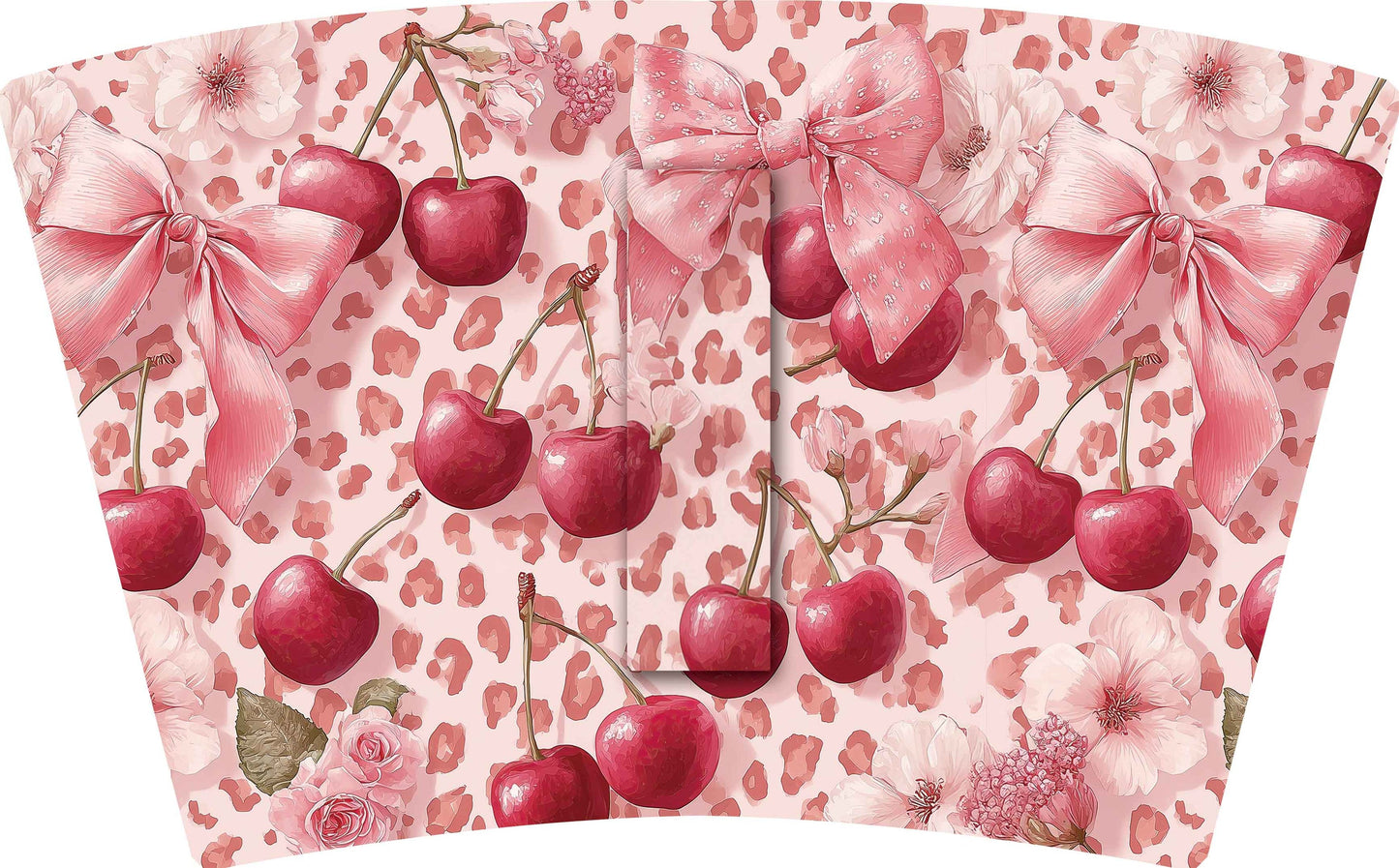 (MID JUNE PRE-ORDER)  PINK LEOPARD RED CHERRY (TALL ONLY)
