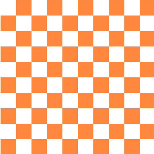 (MID OCTOBER PRE-ORDER) Orange Checker   (TALL ONLY)