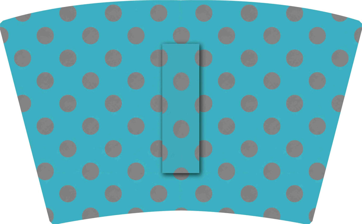 (MID OCTOBER PRE-ORDER) Turquoise & Steel Grey Dots (Sorority Inspired -ZETA TAU ALPHA) (TALL ONLY)