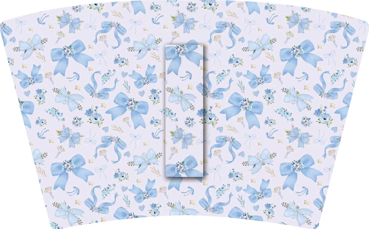 (MID JUNE PRE-ORDER) BLUE BOWS WITH FLOWERS   (TALL ONLY)