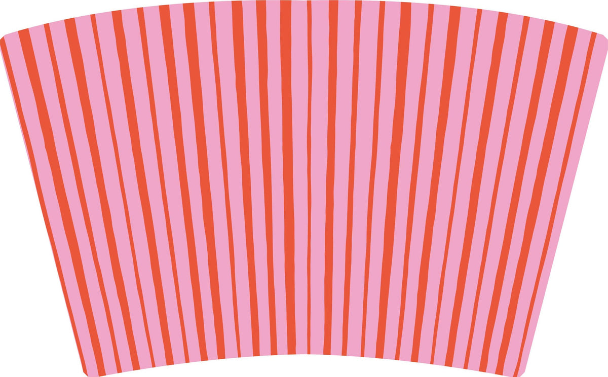 MID OCTOBER PRE-ORDER) Red & Pink Stripes with  Bow (TALL ONLY)