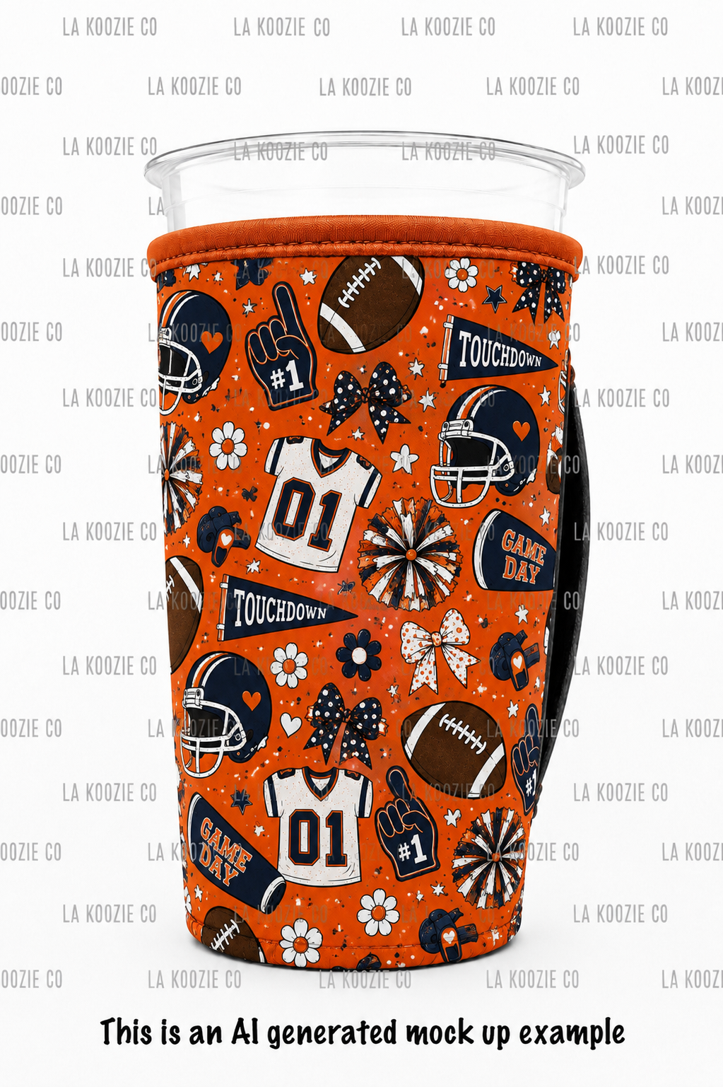 (EARLY SEPTEMBER PRE-ORDER) NAVY & ORANGE FOOTBALL (TALL ONLY)