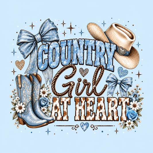 (MID OCTOBER PRE-ORDER) Blue Country Girl At Heart  (TALL ONLY)