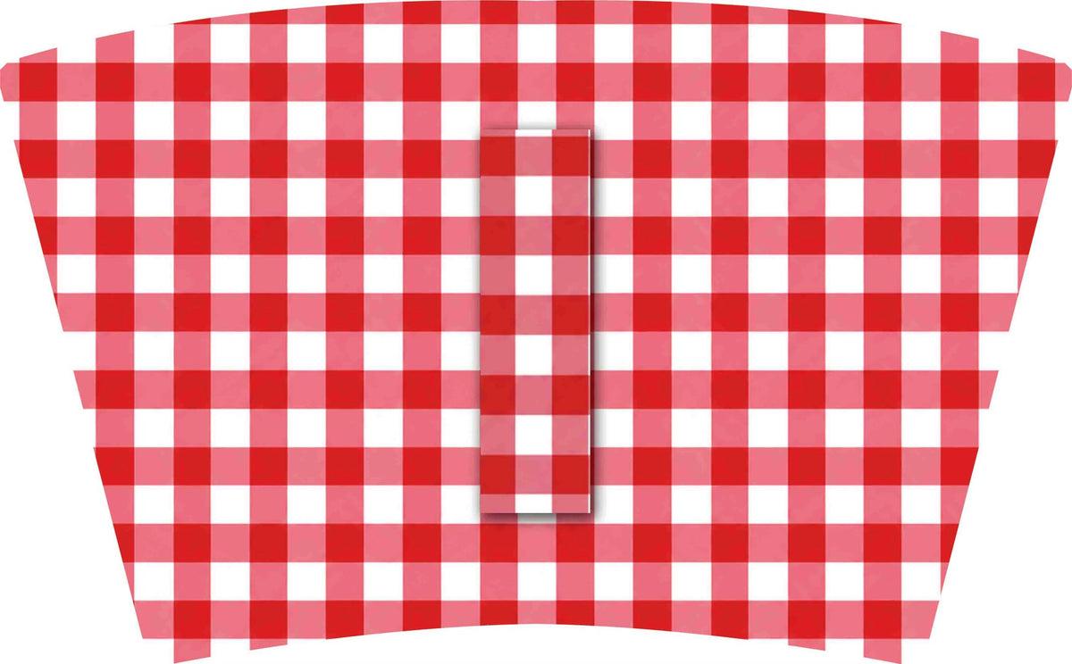 (LATE NOVEMBER PRE-ORDER)SMALL RED GINGHAM wth handle RED Bow (TALL ONLY)