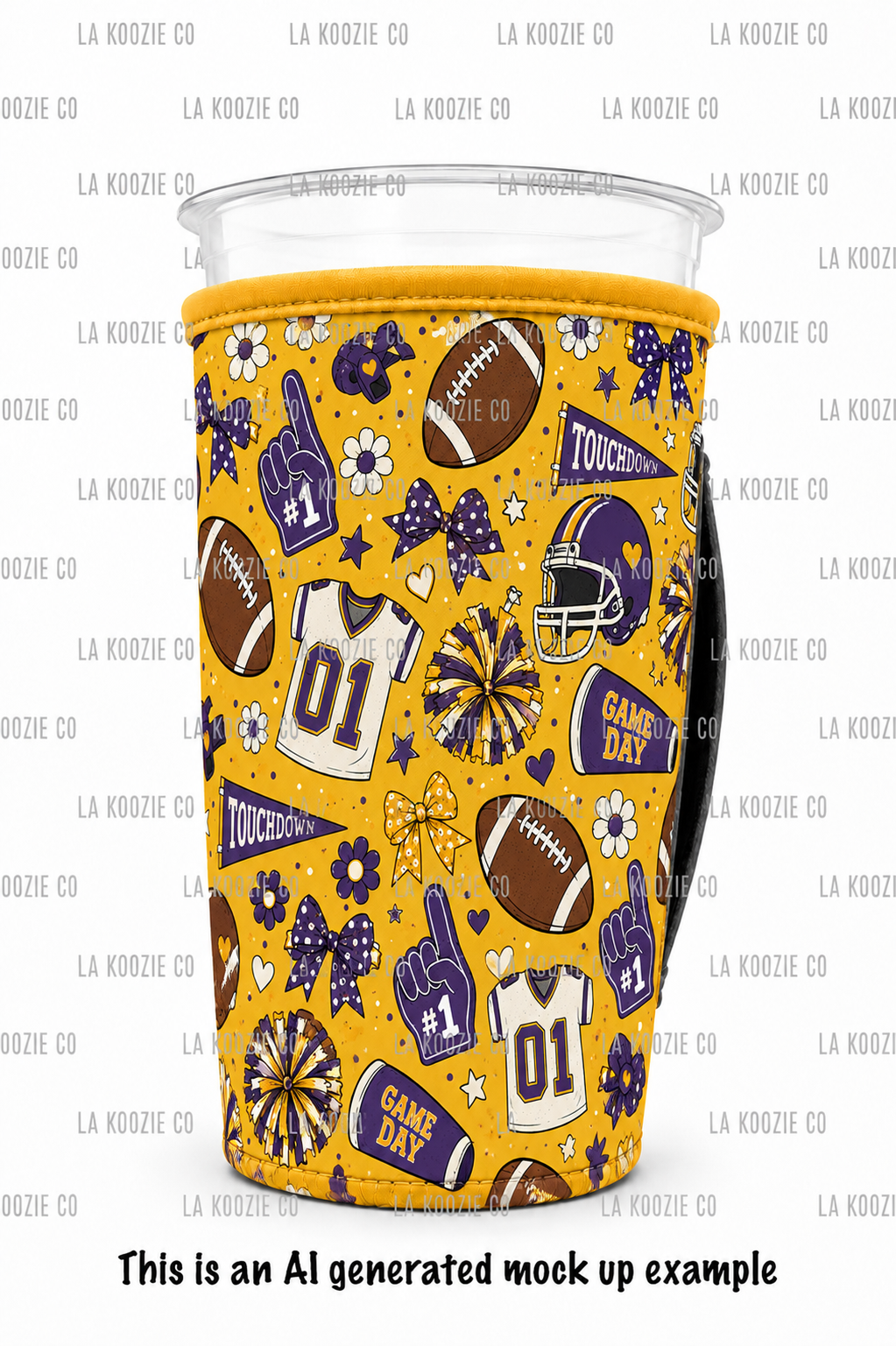 (EARLY SEPTEMBER PRE-ORDER) PURPLE & GOLD FOOTBALL (TALL ONLY)