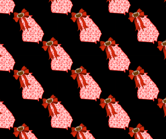 Red & Black GA STATE WITH STATE TALL