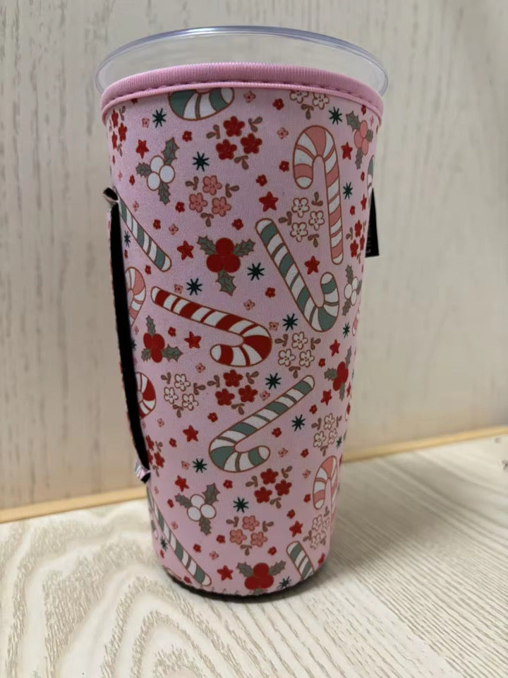 Christmas Pink Floral Candy Canes TALL & KIDS