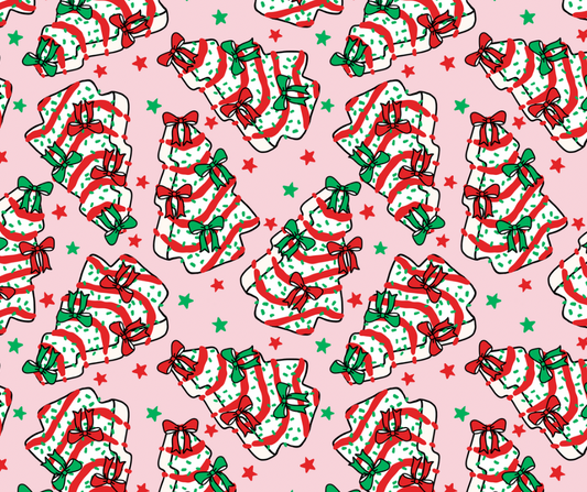 (MID OCTOBER PRE-ORDER) 
Christmas -PINK SNACK CAKES (TALL ONLY)