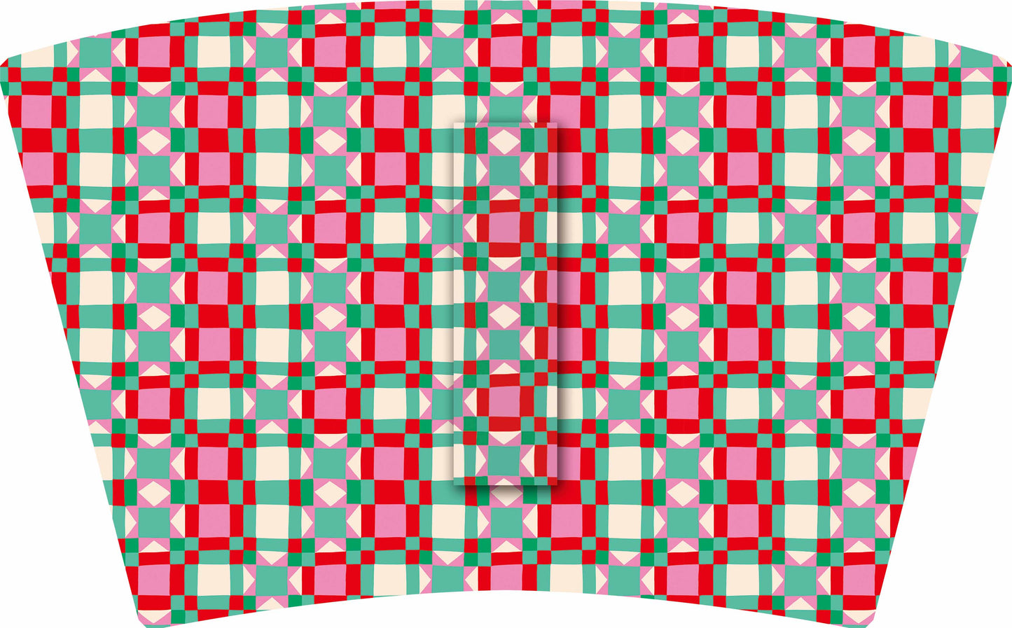 Christmas-GREEN & RED PATCHWORK QUILT TALL RETAIL