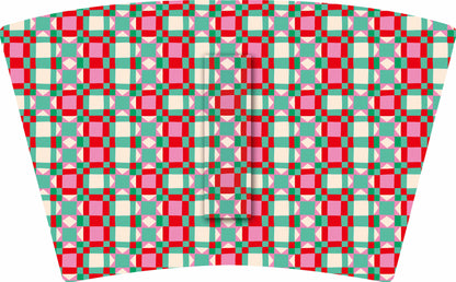 Christmas-GREEN & RED PATCHWORK QUILT TALL RETAIL
