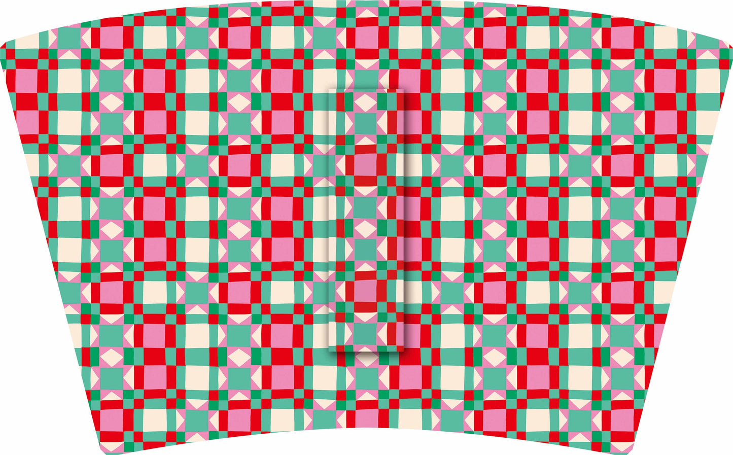 Christmas-GREEN & RED PATCHWORK QUILT TALL