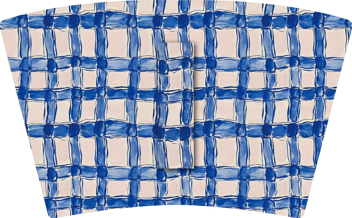 (MID OCTOBER PRE-ORDER) Royal Blue Gingham with Royal Blue Bow (TALL ONLY)