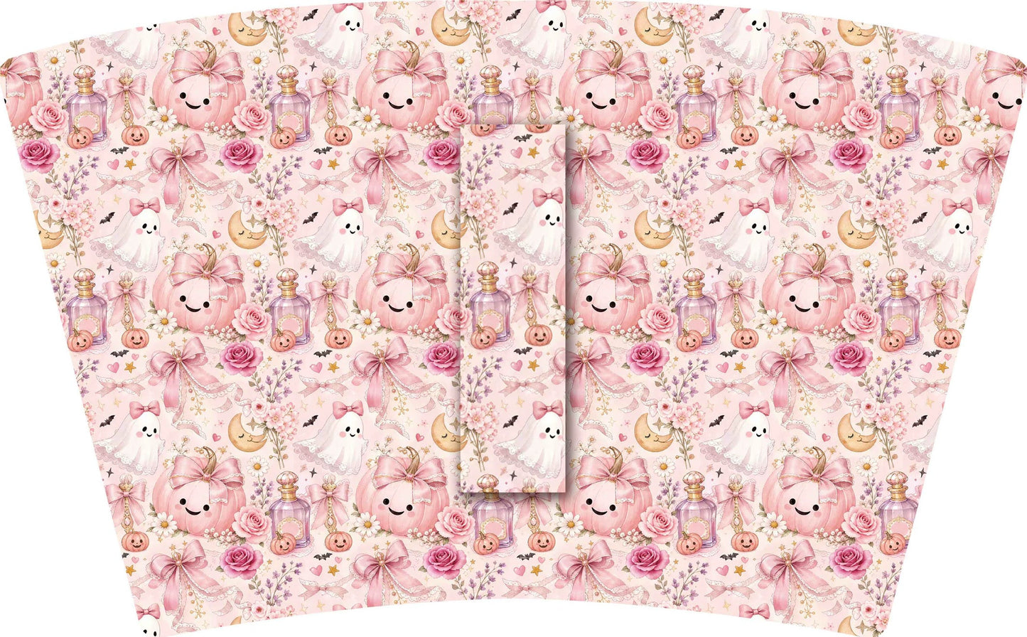 (EARLY SEPTEMBER PRE-ORDER) GIRLY PUMPKINS & GHOSTS with Lavender Bow (TALL ONLY)