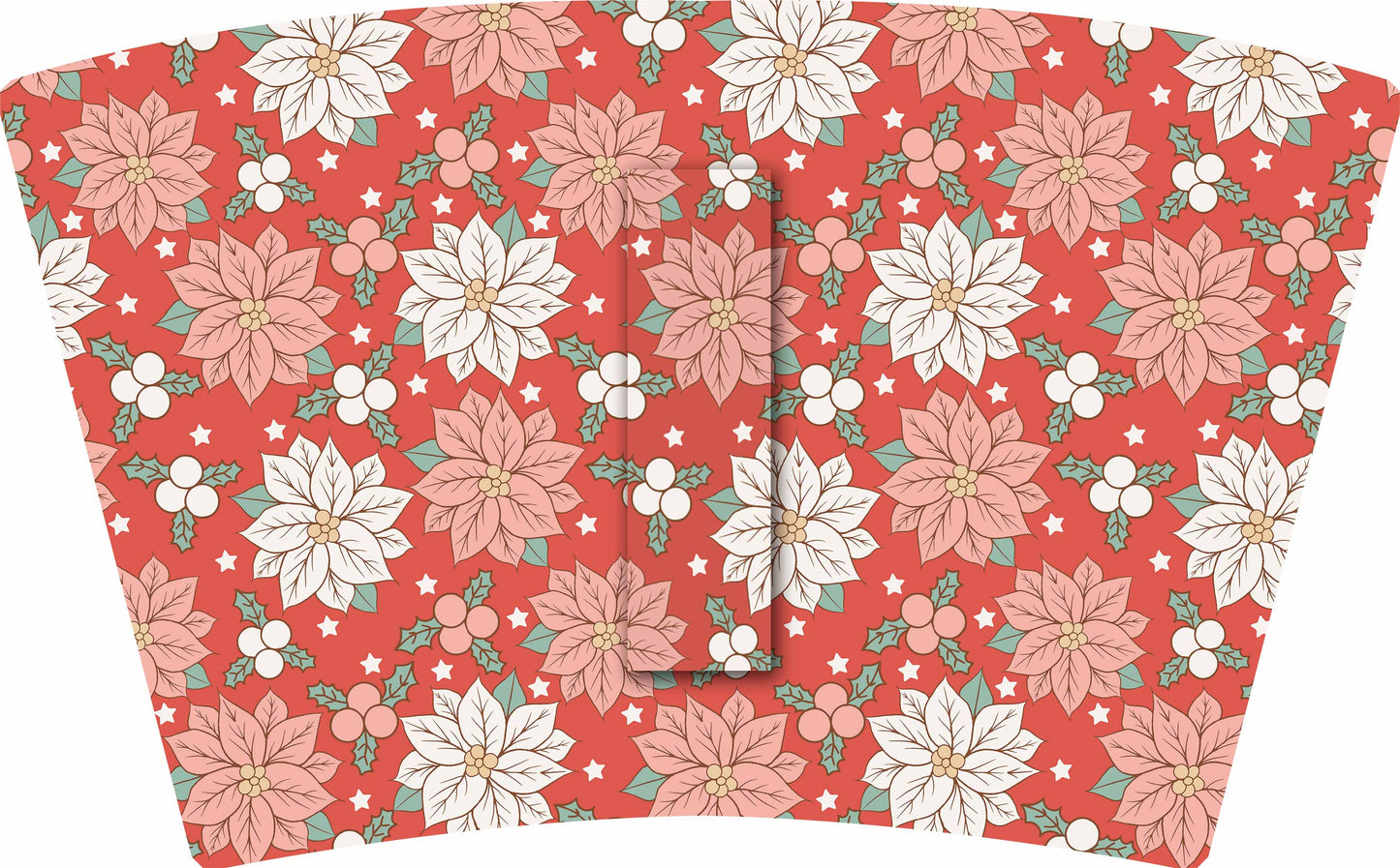 Christmas-Poinsettia & Holly Berries TALL RETAIL