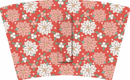 Christmas-Poinsettia & Holly Berries TALL RETAIL