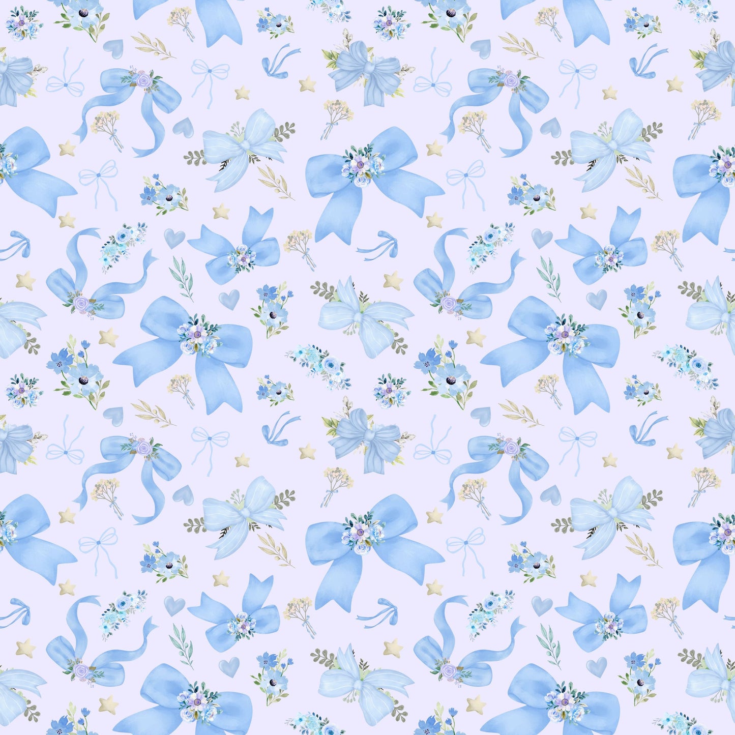 (MID JUNE PRE-ORDER) BLUE BOWS WITH FLOWERS   (TALL ONLY)