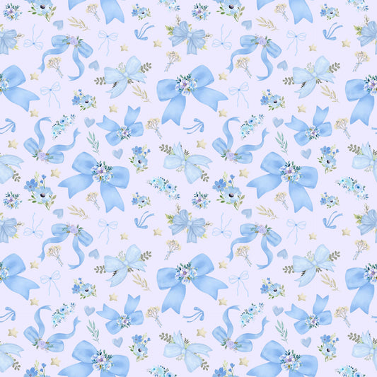 (MID JUNE PRE-ORDER) BLUE BOWS WITH FLOWERS   (TALL ONLY)