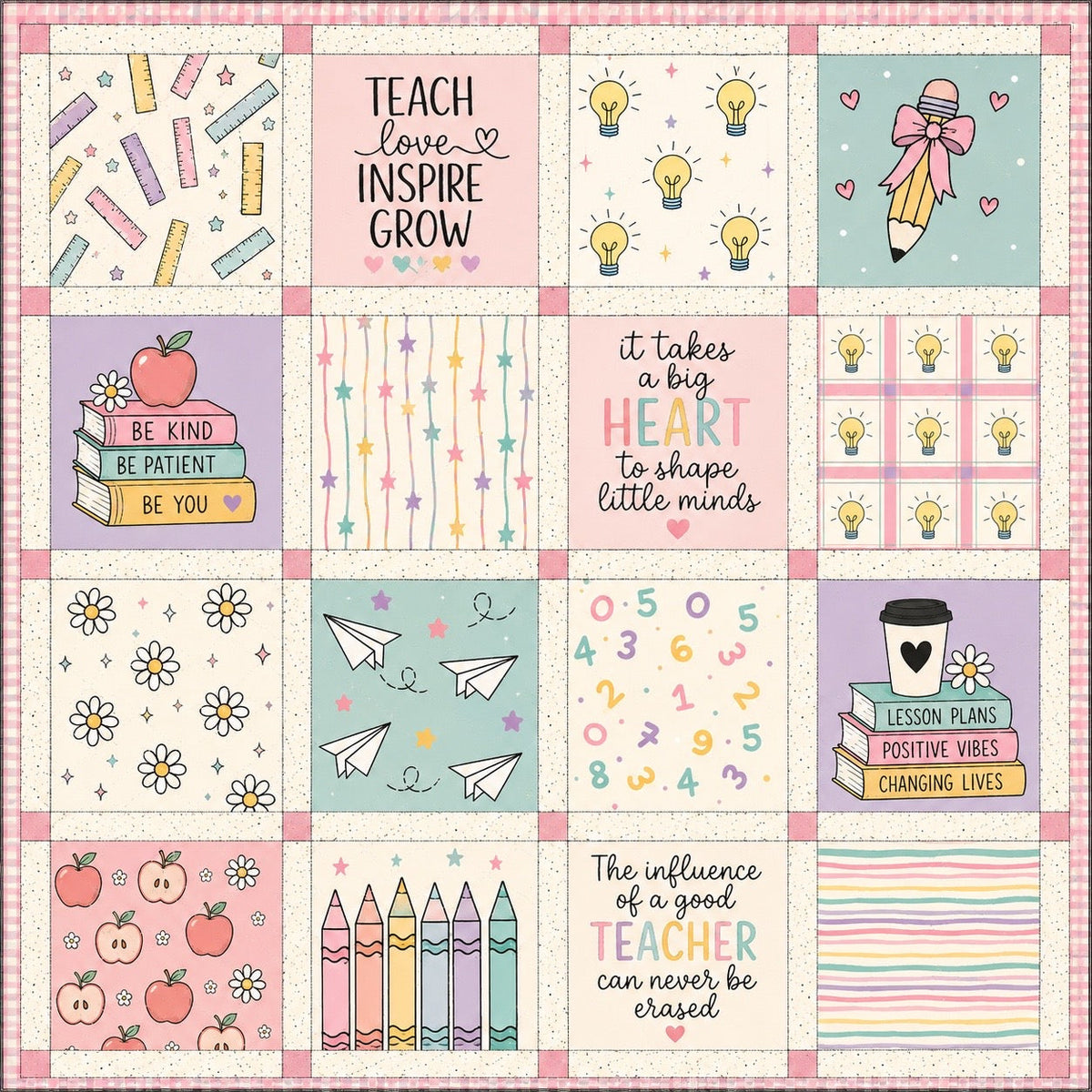 (MID OCTOBER PRE-ORDER) Teacher Quilt  (TALL ONLY)