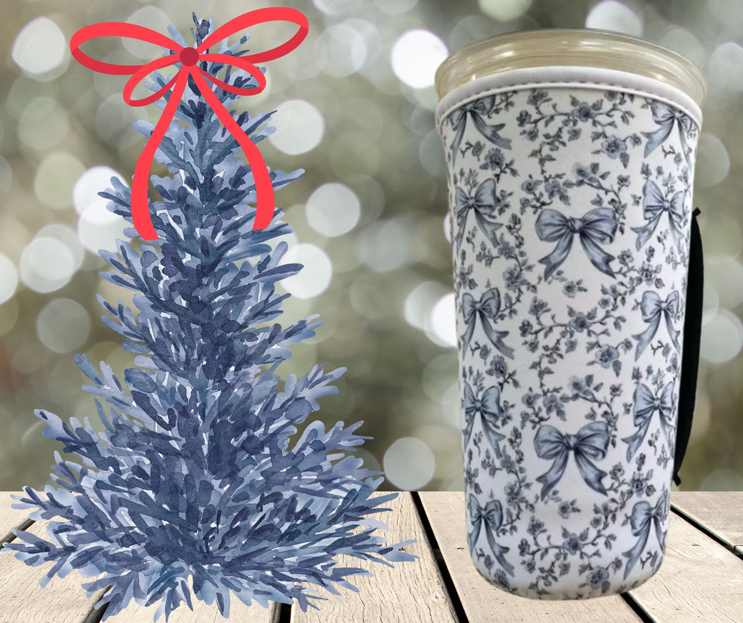 *NEW BLUE BOWS (TALL)