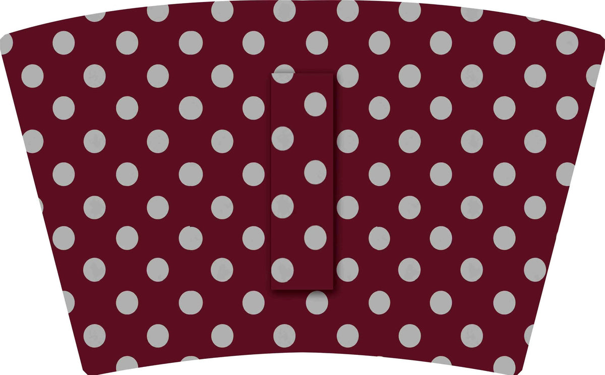 (MID OCTOBER PRE-ORDER) Wine(Bordeaux)  & Silver Gray Dots (Sorority Inspired -ALPHA PHI) (TALL ONLY)