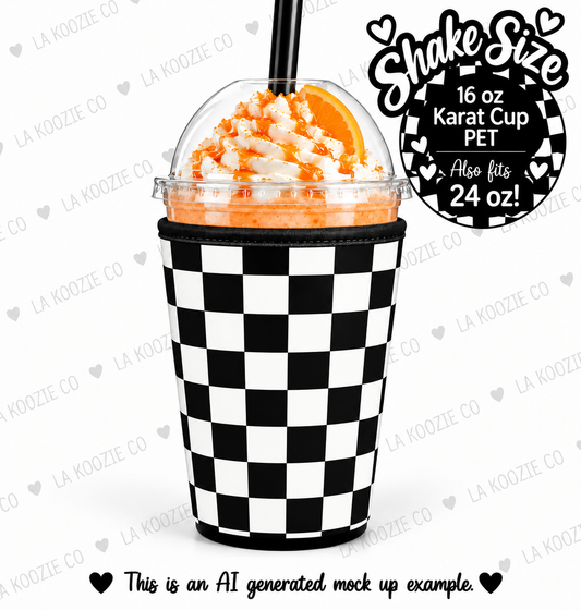 (MID OCTOBER PRE-ORDER) Black & White Checker  (SHAKE SIZE)