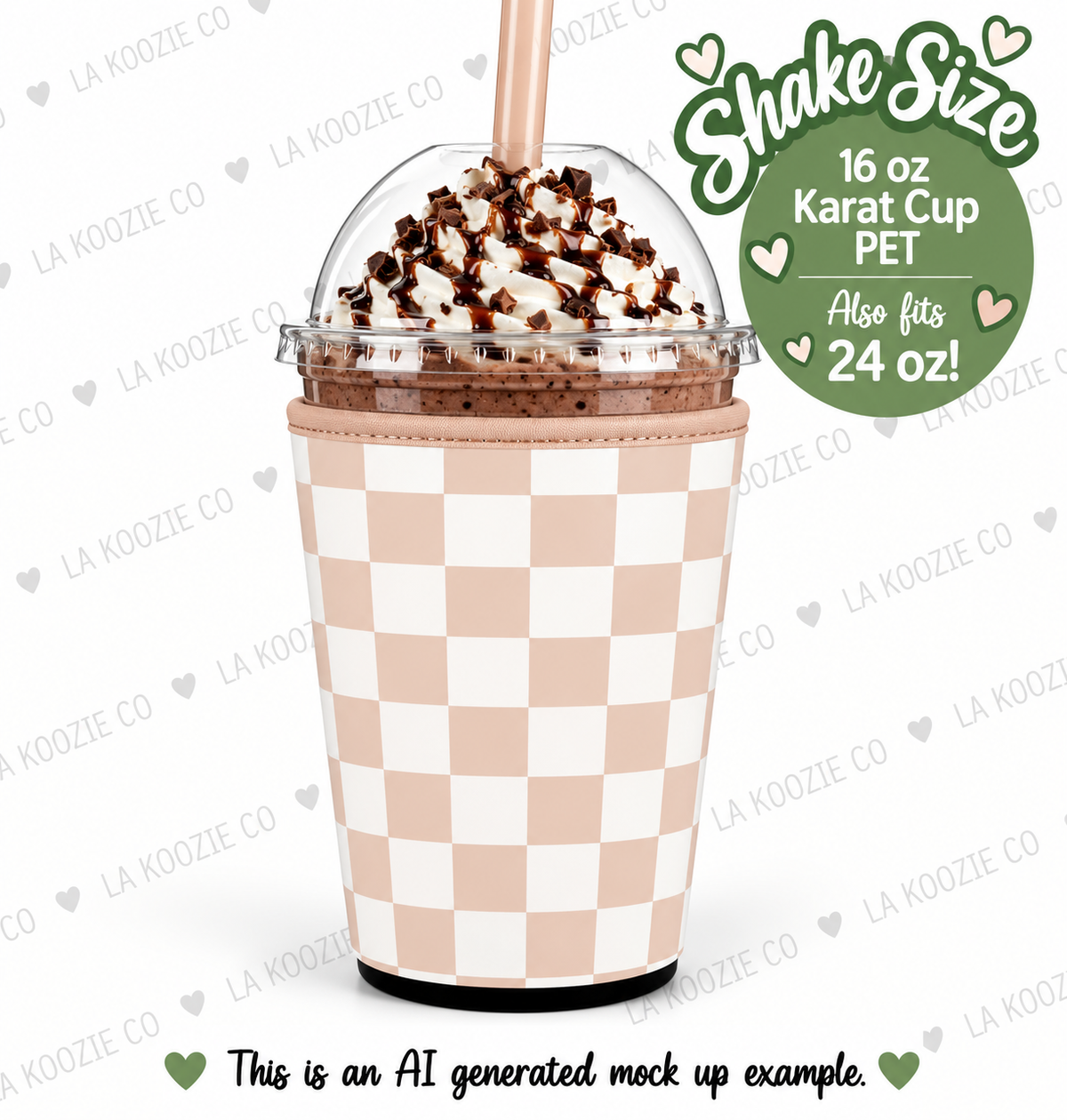 (MID OCTOBER PRE-ORDER) Tan Checker  (SHAKE SIZE)