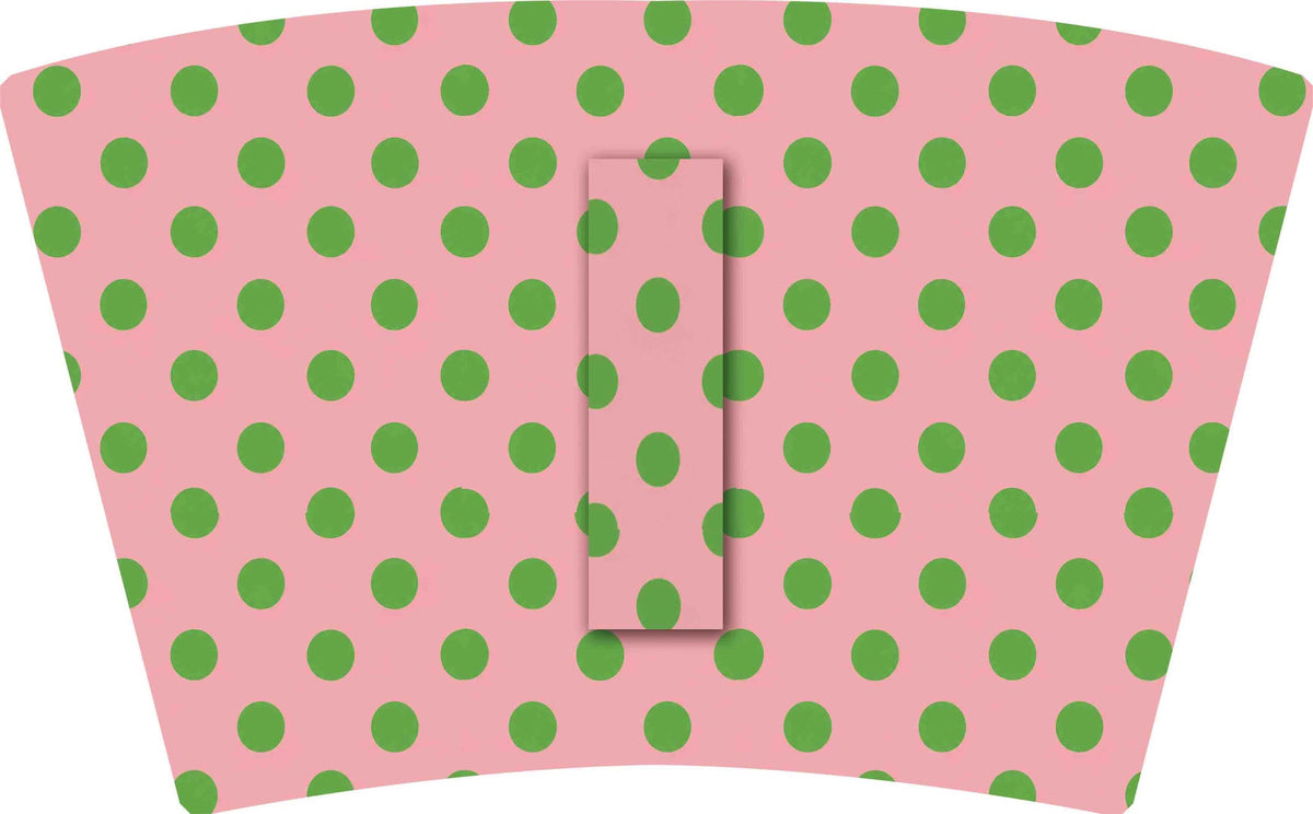 (MID OCTOBER PRE-ORDER) Salmon & Green Apple Dots (Sorority Inspired -ALPHA KAPPA  ALPHA) (TALL ONLY)