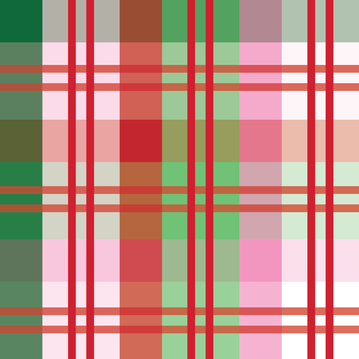 (LATE NOVEMBER PRE-ORDER) Christmas-Plaid Green, Red & Pink (TALL ONLY)