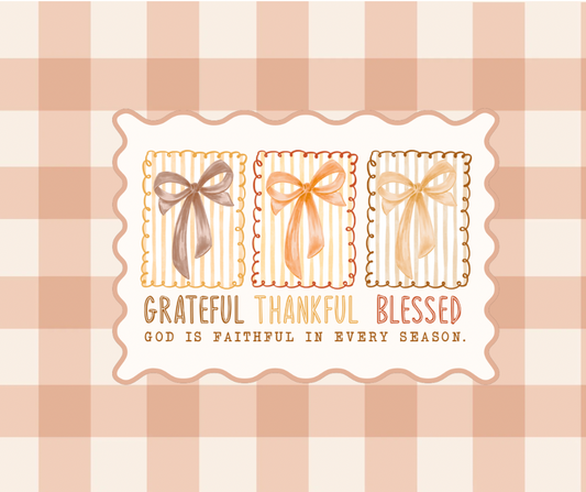 Fall GRATEFUL, THANKFUL, BLESSED (TALL)