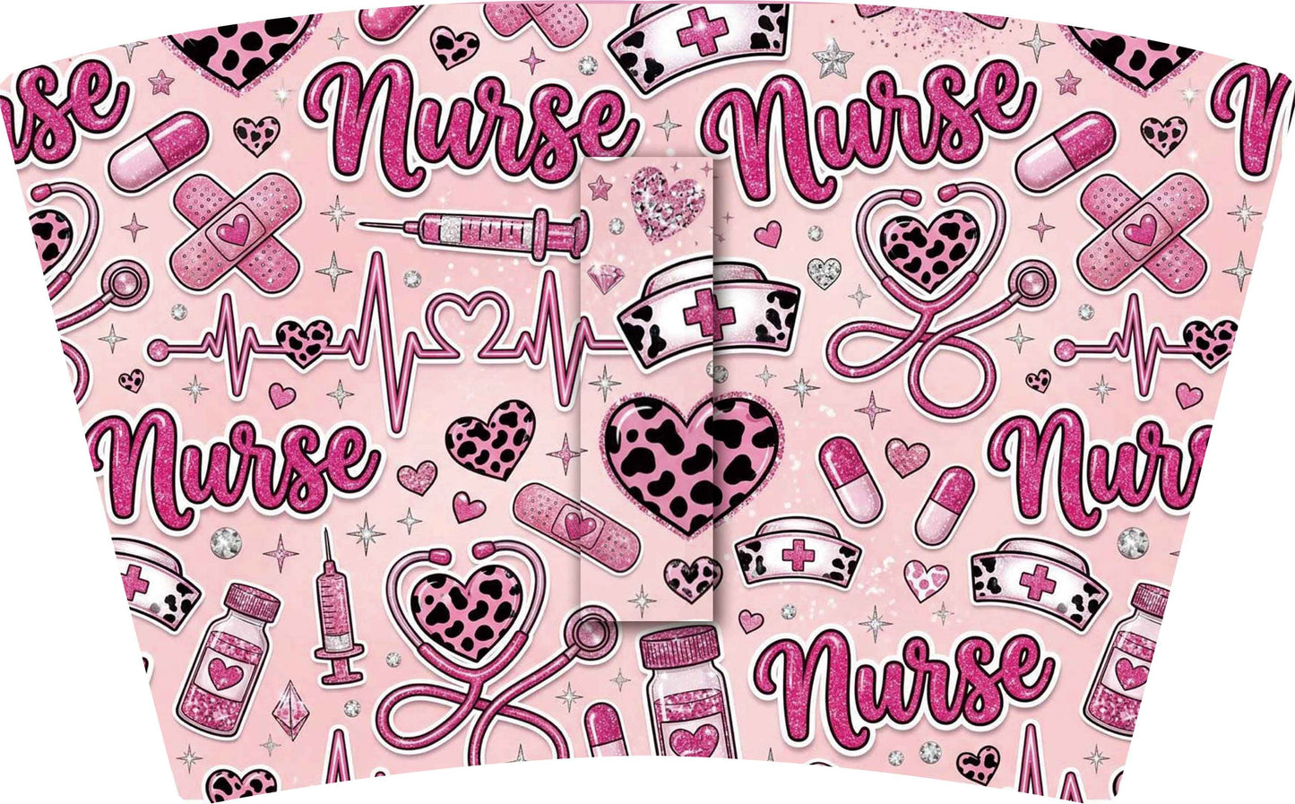 (MID JUNE PRE-ORDER) NURSE PINK HEART LEOPARD (TALL ONLY)