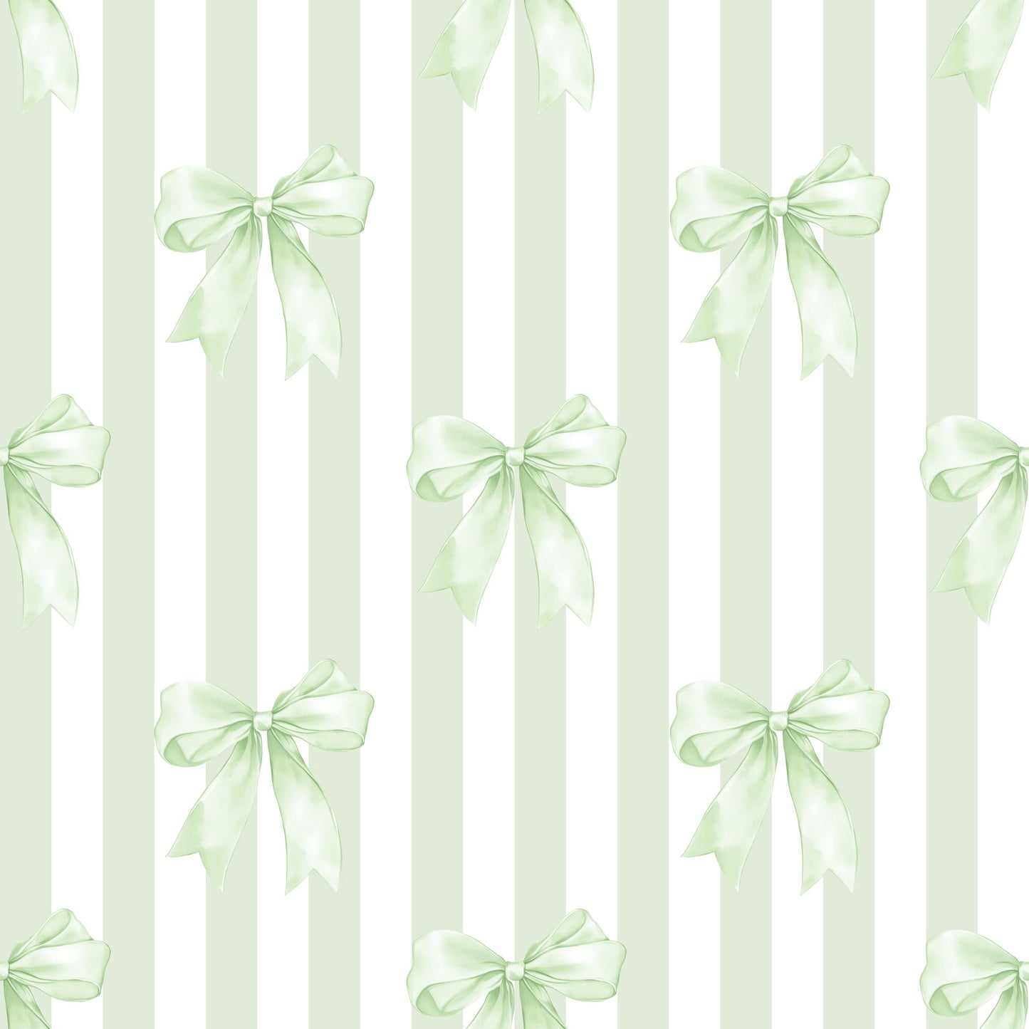(EARLY SEPTEMBER PRE-ORDER) Green Stripes & Bows  (TALL ONLY)