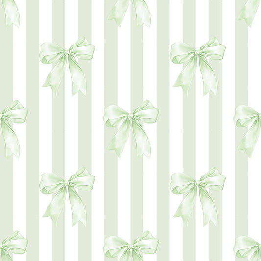(MID JUNE PRE-ORDER) Green Stripes & Bows  (TALL ONLY)
