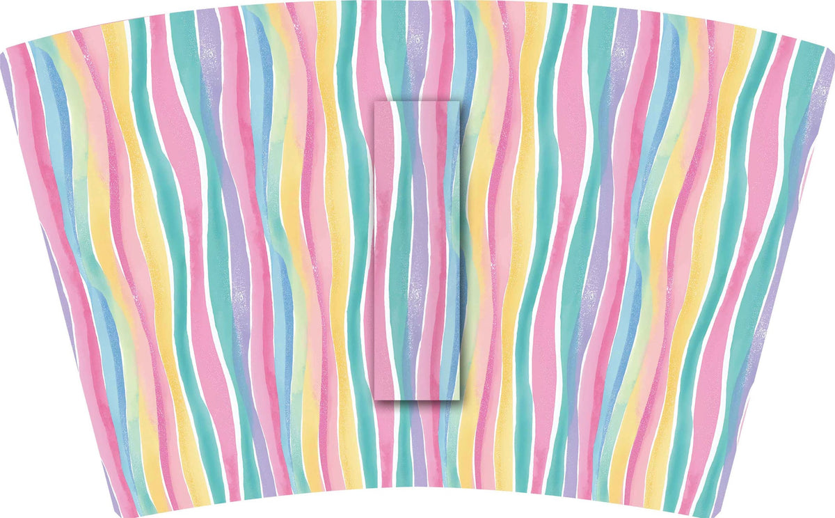 MID OCTOBER PRE-ORDER) Multi Wavy Lines with Yellow Bow (TALL ONLY)