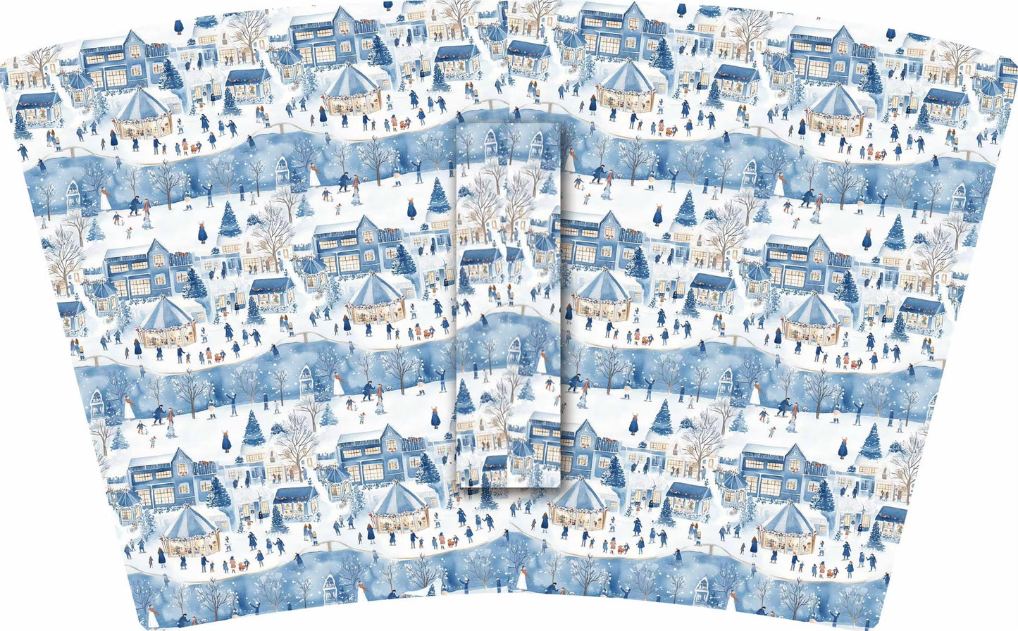 BLUE CHRISTMAS VILLAGE (TALL)