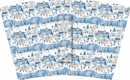 BLUE CHRISTMAS VILLAGE (TALL)