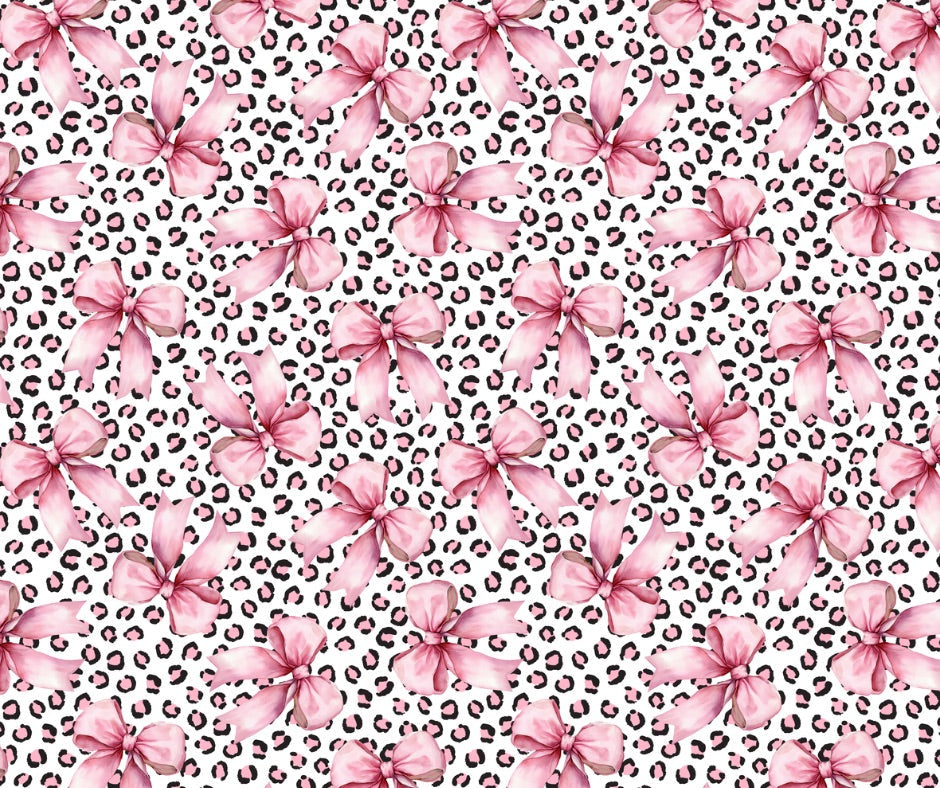 Pink Leopard w/ Pink Bows TALL