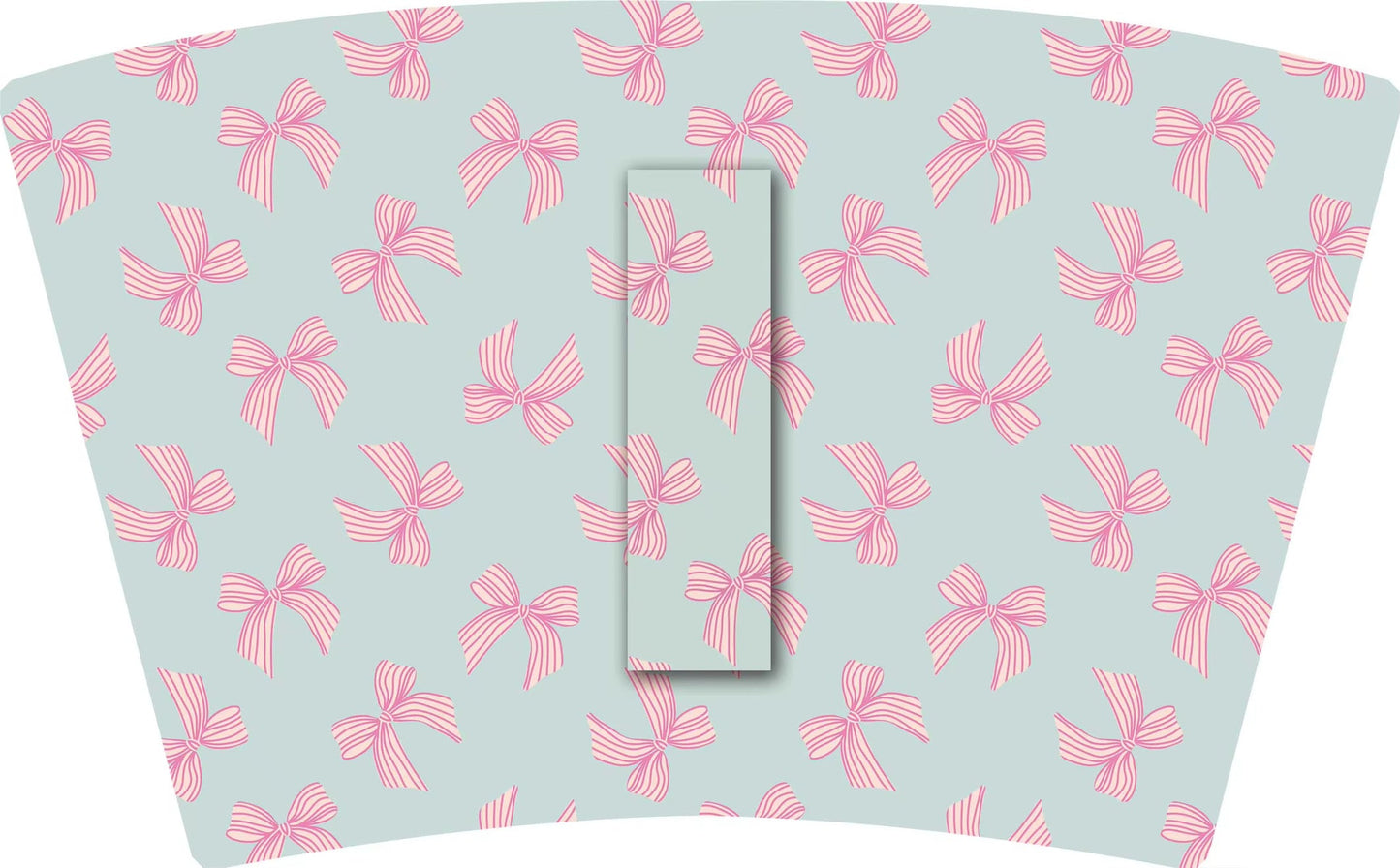 LM-PINK STRIPE BOWS on Mint Green (TALL ONLY)