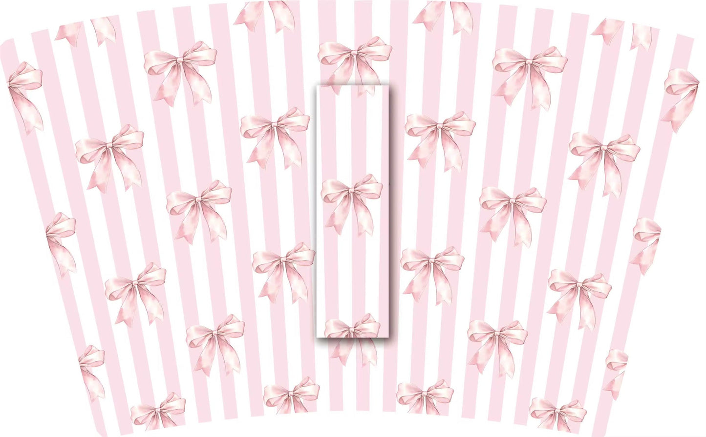 (MID JUNE PRE-ORDER)  Pink Stripes & Bows  (TALL ONLY)