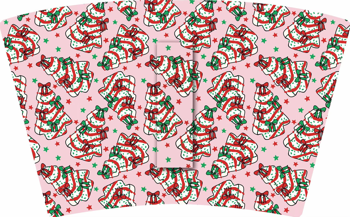 (MID OCTOBER PRE-ORDER) 
Christmas -PINK SNACK CAKES (TALL ONLY)