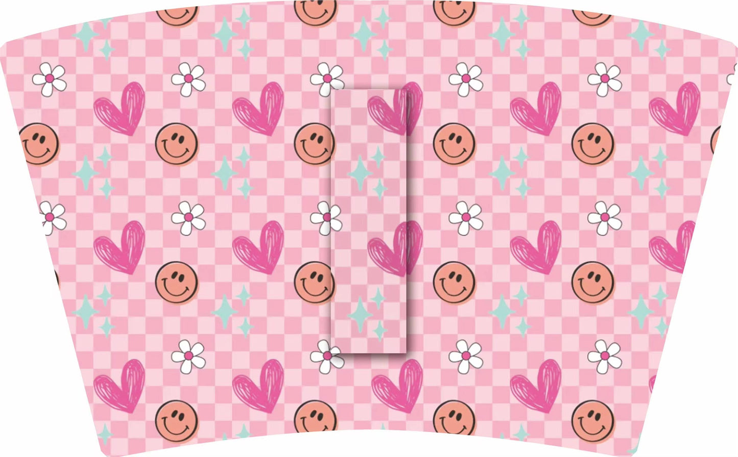 LM-
PINK CHECKER HEARTS & SMILEY    (TALL ONLY)